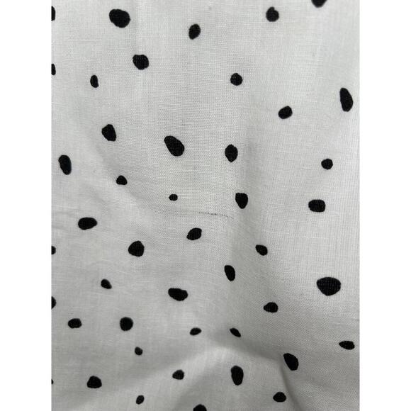 ASOS Womens Skirt Size US 8 White Black Dot Mini Straight Slit Playful - Picture 8 of 9
